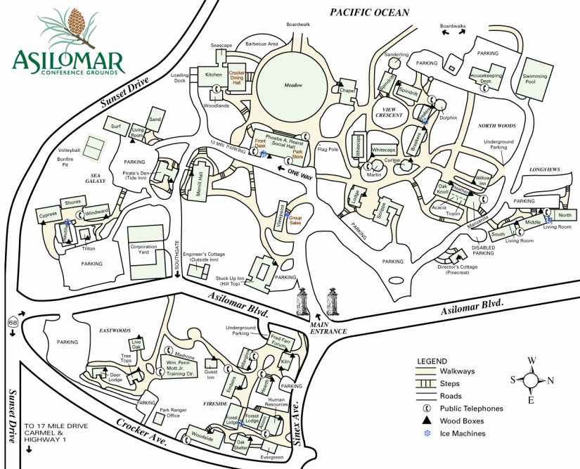 Map of Asilomar Grounds